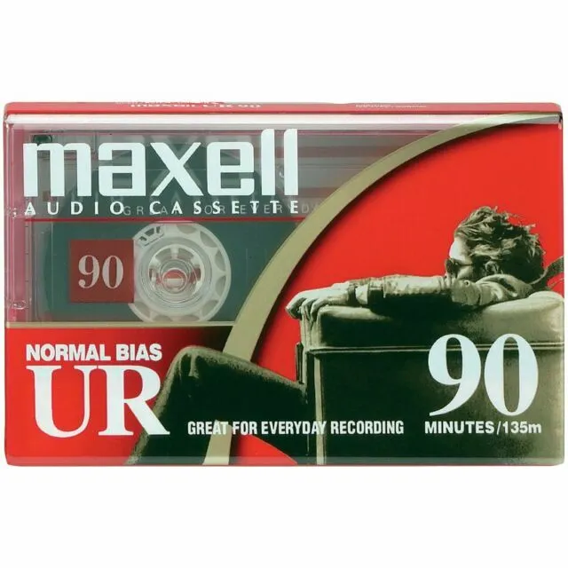 Maxell Ur-90 Normal Bias Cassette Tape - 90 Min Audio Recording - Brand New